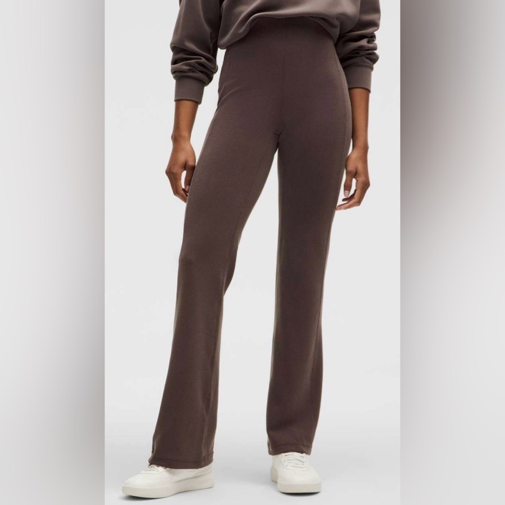 lululemon athletica Brown Ribbed Boot Cut Lounge Pants
